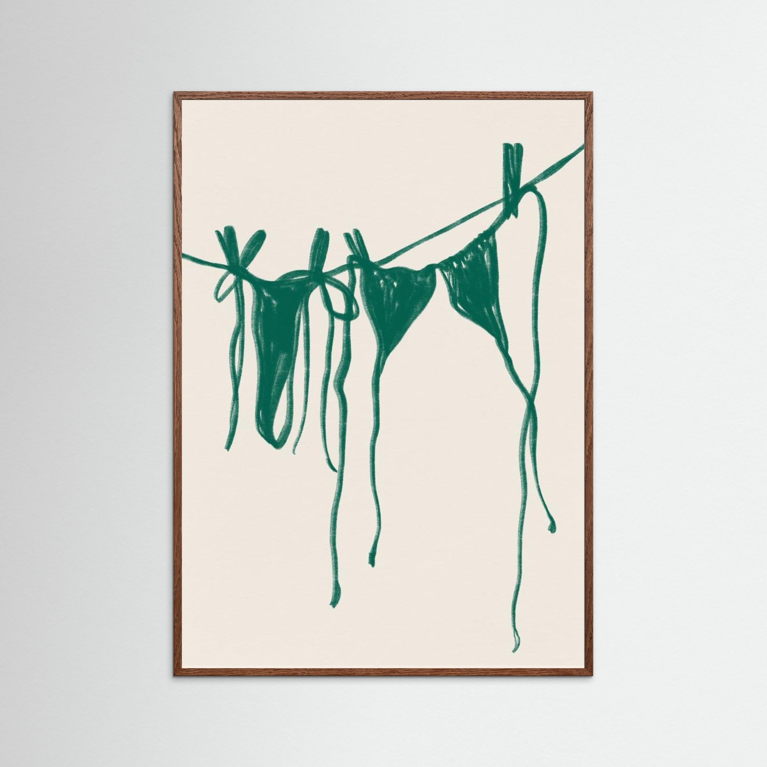 Bikini hanging on line by Tara Royle